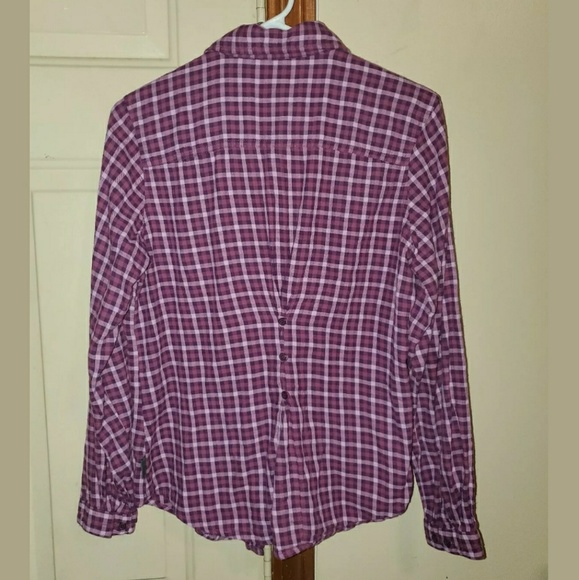 Woolrich Flannel Plaid Button Up Petite Medium PM - Picture 5 of 6